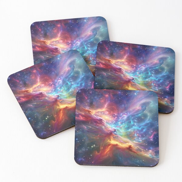 Item preview, Vivid Nebula with Swirling Cosmic Colors and Star Clusters designed and sold by ManeeStore.