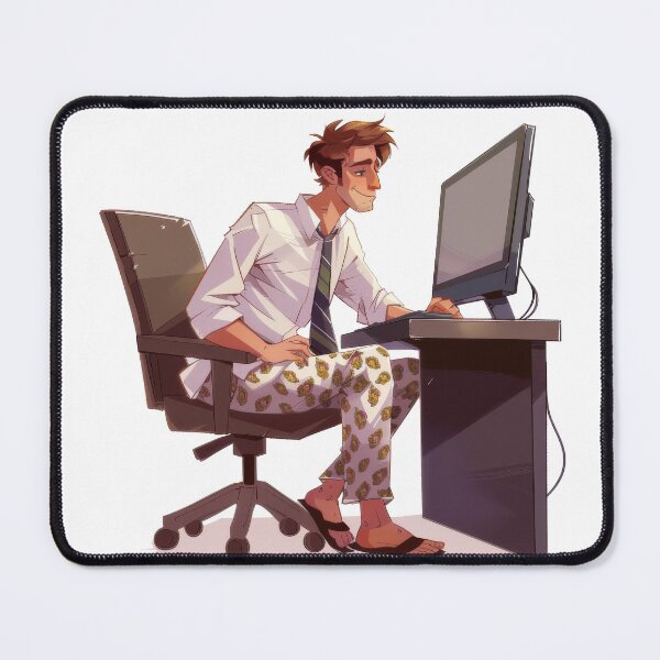Item preview, Work From Home Shirt and Pyjamas Cartoon designed and sold by Wormy-23.