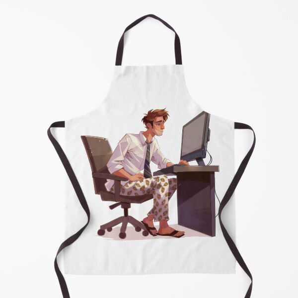 Item preview, Work From Home Shirt and Pyjamas Cartoon designed and sold by Wormy-23.