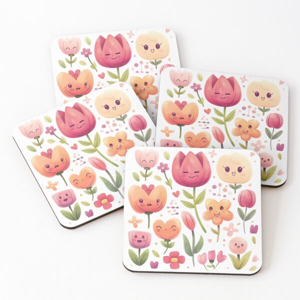 Item preview, Kawaii Flower Faces designed and sold by BanFahSai.