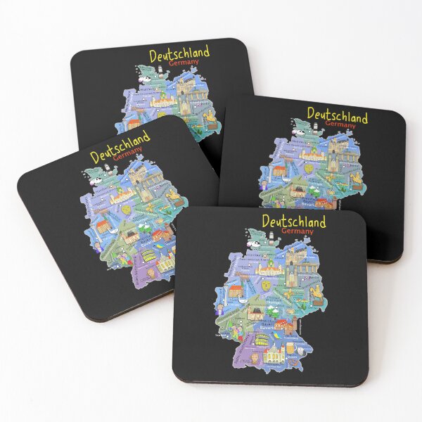 Item preview, Deutschland, Germany, Illustrated Map by Artist Carla Daly designed and sold by Carla Daly.