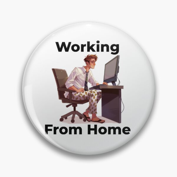 Item preview, Working From Home Man Wearing Shirt And Pyjamas designed and sold by Wormy-23.