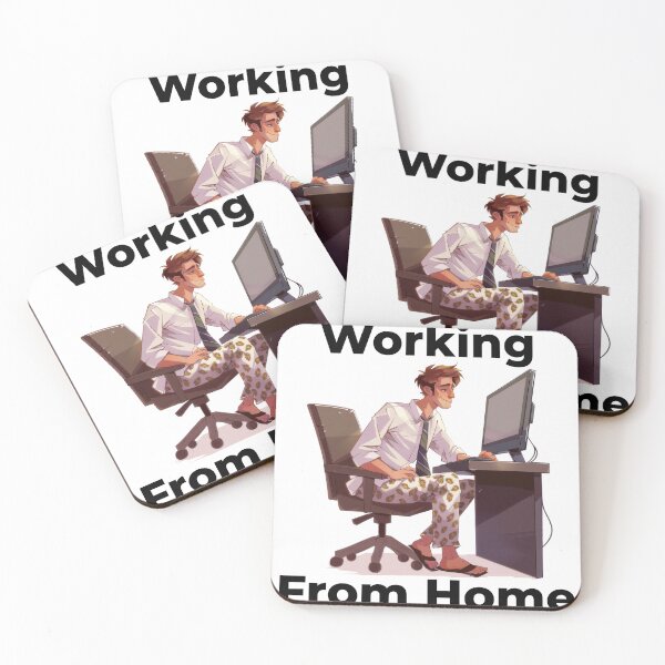 Item preview, Working From Home Man Wearing Shirt And Pyjamas designed and sold by Wormy-23.