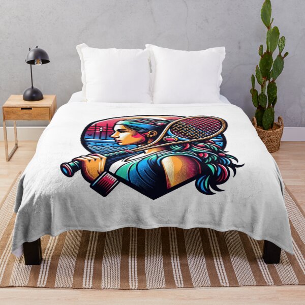 Item preview, Girl with Paddle and Padel Ball: A Passionate Athlete designed and sold by 0penvimark.