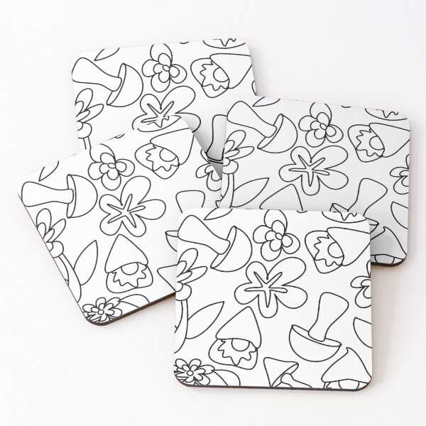 Item preview, Gnome and flower repeating pattern/colouring sheet  designed and sold by IttyDesignsByJ.