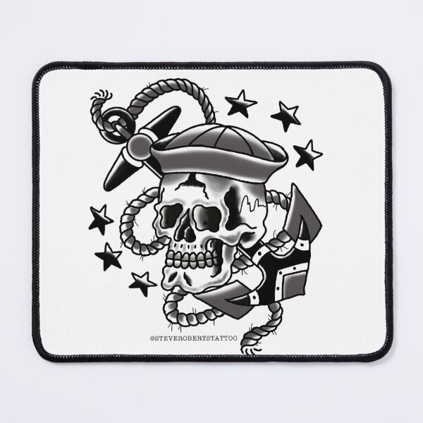 Item preview, Sailor skull and anchor  designed and sold by SteveTattoo.