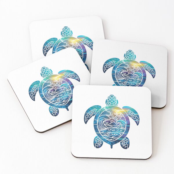 Item preview, wave turtle, ocean sea turtle, sea turtle  designed and sold by venavar.
