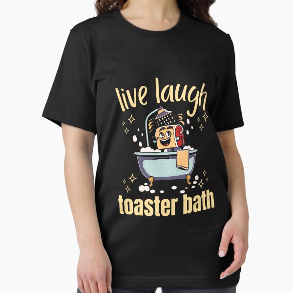 Item preview, live laugh toaster bath , toaster taking a shower lovers  designed and sold by Micro-dose.