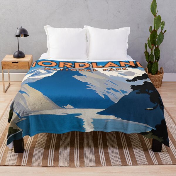 Item preview, Fiordland National Park Vintage Travel designed and sold by ZionPosteria.