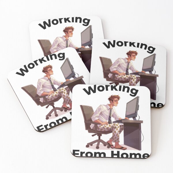 Item preview, Working From Home Man Wearing Shirt And Tie With Pyjama Bottoms designed and sold by Wormy-23.