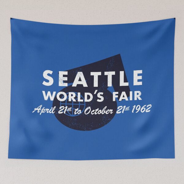 Item preview, 1962 Seattle World's Fair Dates with Background Icon designed and sold by deadmansupplyco.