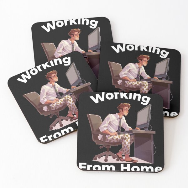 Item preview, Working From Home Man Wearing Shirt And Tie With Pyjama Bottoms designed and sold by Wormy-23.