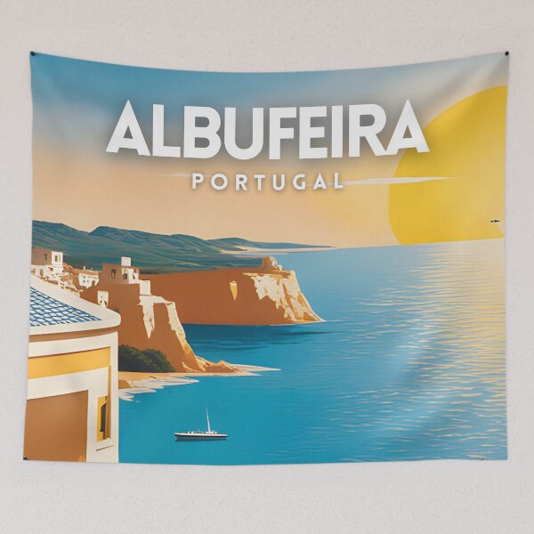 Item preview, Albufeira Portugal Minimal Travel designed and sold by ZionPosteria.