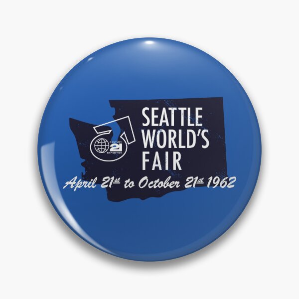 Item preview, 1962 Seattle World's Fair Dates with Washington Icon designed and sold by deadmansupplyco.