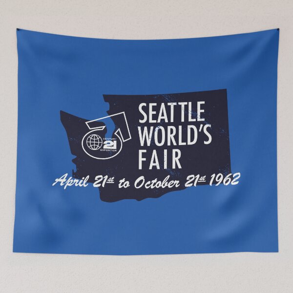 Item preview, 1962 Seattle World's Fair Dates with Washington Icon designed and sold by deadmansupplyco.