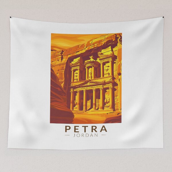 Item preview, Petra Jordan Sunset Travel Art Vintage designed and sold by KrisSidDesigns.