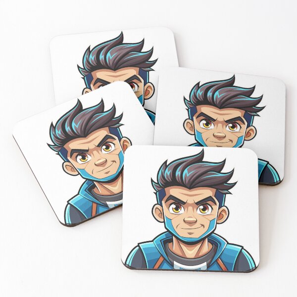 Item preview, Cool Dude with Golden Gaze: A Cartoon Man Exuding Confidence designed and sold by JRPicArt1.