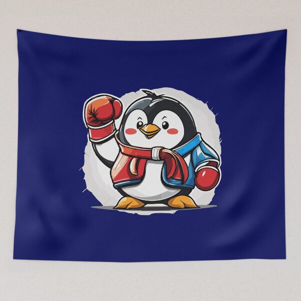 Item preview, Muay Thai Penguin Cartoon designed and sold by InwzaDesign.