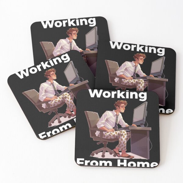 Item preview, Working From Home Man Wearing Shirt And Tie With Pyjama Bottoms designed and sold by Wormy-23.
