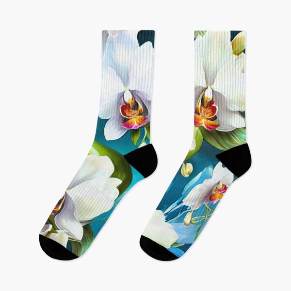 Item preview, Orchid series printed fabric, light white designed and sold by janjacbu.