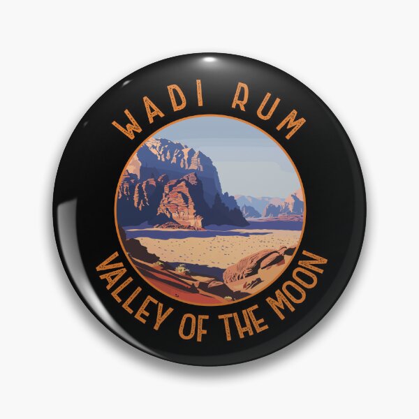Item preview, Wadi Rum Jordan Retro Distressed Circle designed and sold by KrisSidDesigns.