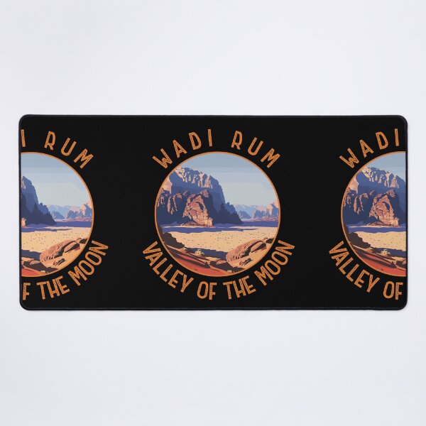 Item preview, Wadi Rum Jordan Retro Distressed Circle designed and sold by KrisSidDesigns.