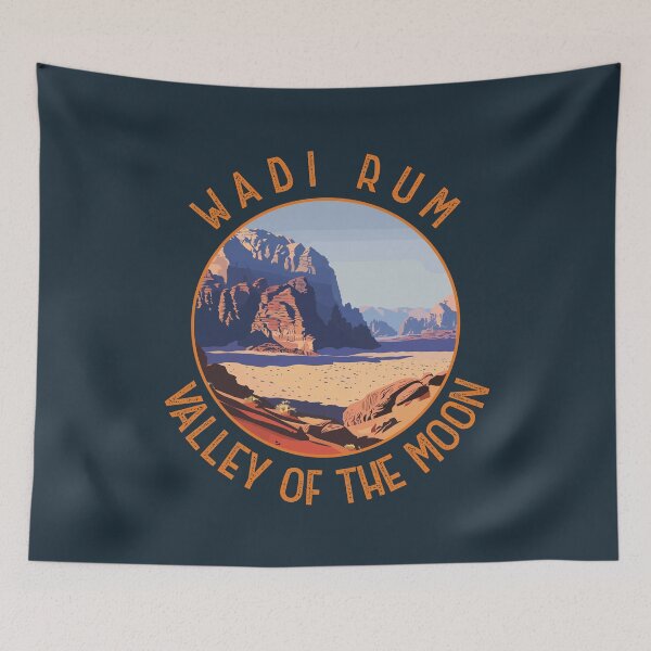 Item preview, Wadi Rum Jordan Retro Distressed Circle designed and sold by KrisSidDesigns.
