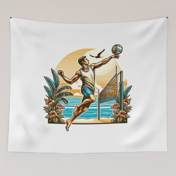 Item preview, Beach Volleyball: A Man Enjoys the Joy of Sport designed and sold by 0penvimark.