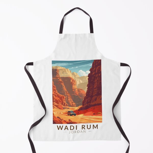 Item preview, Wadi Rum Jordan Travel Art Vintage designed and sold by KrisSidDesigns.