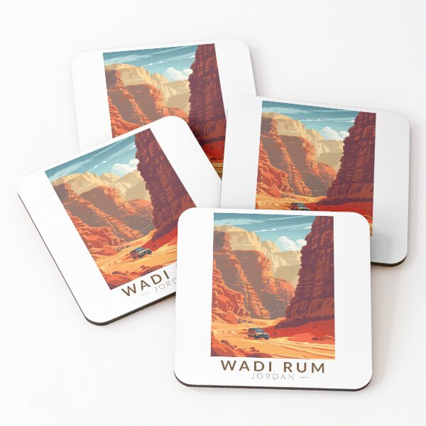 Item preview, Wadi Rum Jordan Travel Art Vintage designed and sold by KrisSidDesigns.