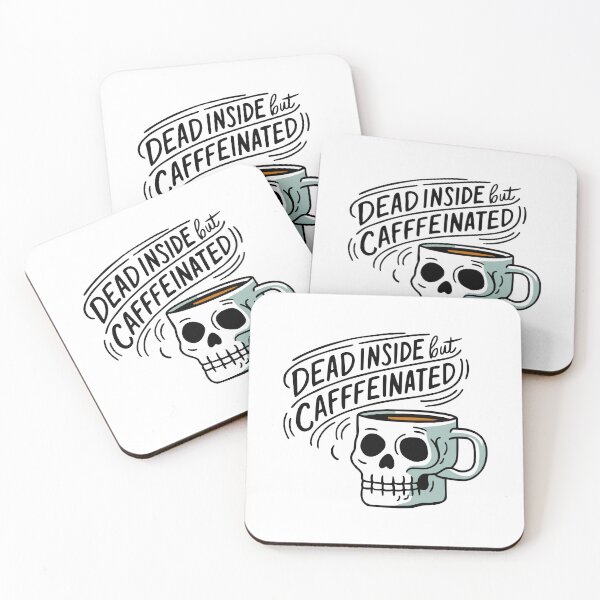 Item preview, Dead Inside But Caffeinated! Funny Coffee Skull Mug designed and sold by PMCreative.