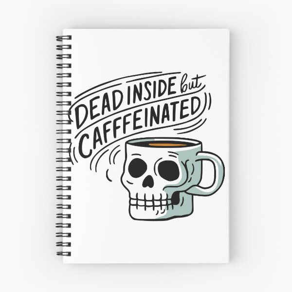 Item preview, Dead Inside But Caffeinated! Funny Coffee Skull Mug designed and sold by PMCreative.