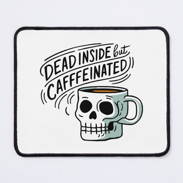 Item preview, Dead Inside But Caffeinated! Funny Coffee Skull Mug designed and sold by PMCreative.