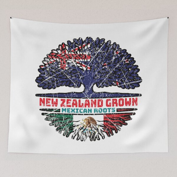 Item preview, Mexico Mexican New Zealander New Zealand Tree Roots Flag designed and sold by FlagX.
