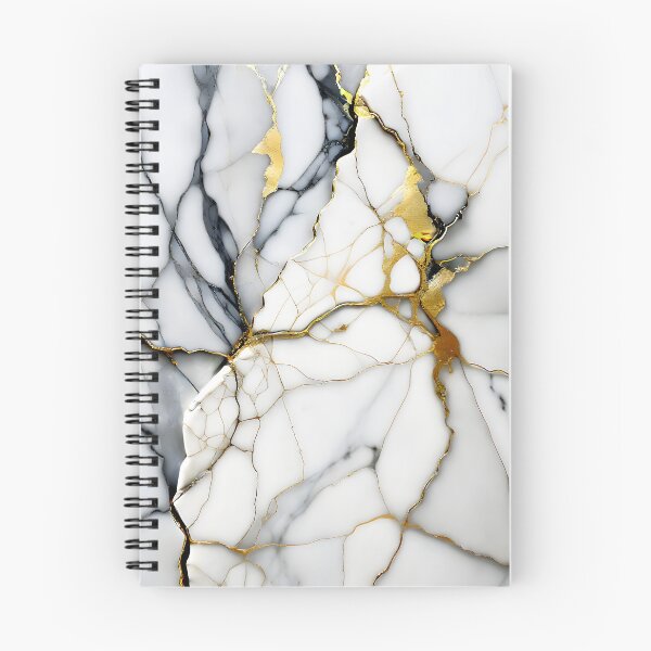 Item preview, Cracked Marble Look (Image Faux White Marble) with Gray and Gold designed and sold by Beachy.