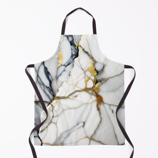 Item preview, Cracked Marble Look (Image Faux White Marble) with Gray and Gold designed and sold by Beachy.