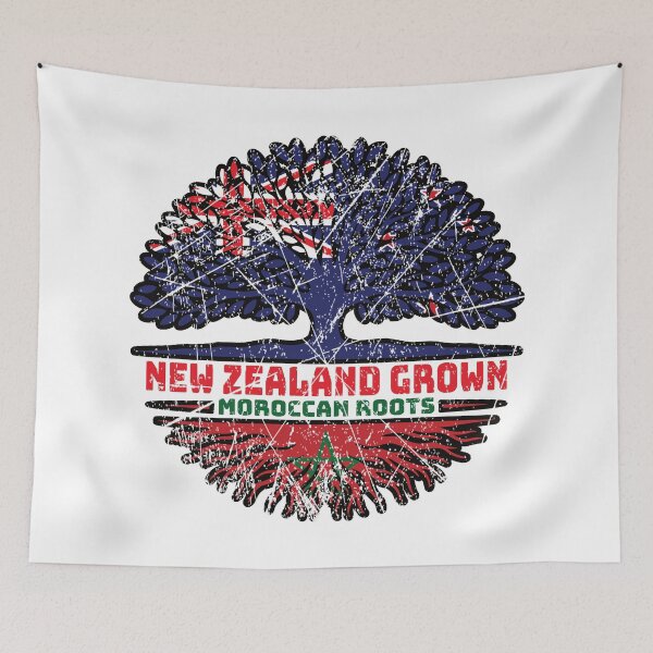 Item preview, Morocco Moroccan New Zealander New Zealand Tree Roots Flag designed and sold by FlagX.
