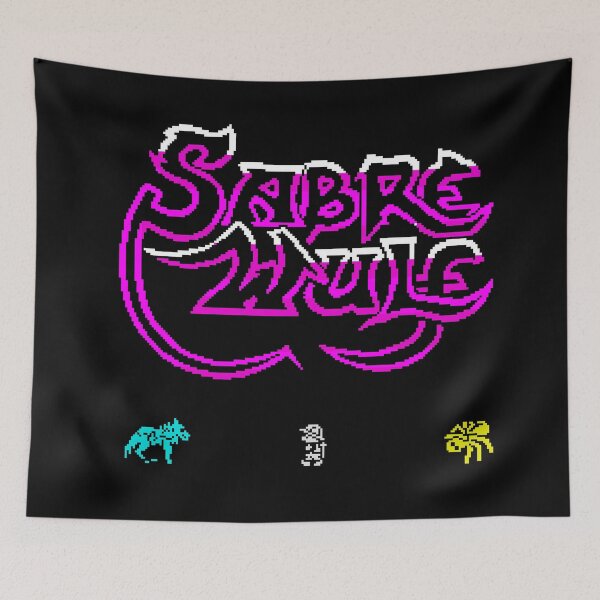 Aperçu de l'œuvre Jeu Sabre Wulf Spectrum créée et vendue par Retr0Tshirts.