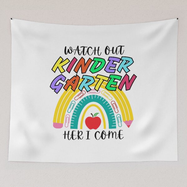 Item preview, Watch Out Kindergarten Here I Come rainbow Back To School designed and sold by sumajouda.