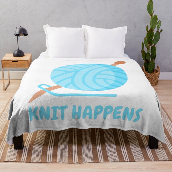 Item preview, Knit Happens! Cute Knitting Pun designed and sold by PMCreative.