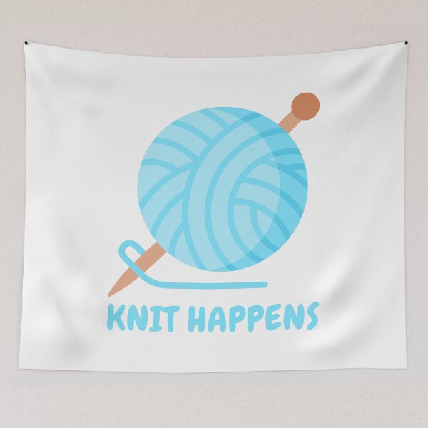 Item preview, Knit Happens! Cute Knitting Pun designed and sold by PMCreative.