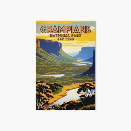 Item preview, Grampians National Park Vintage Travel Poster designed and sold by ZionPosteria.