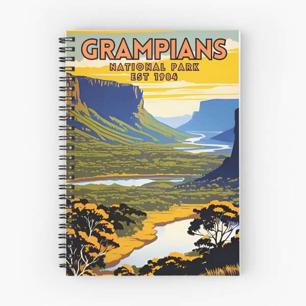 Item preview, Grampians National Park Vintage Travel Poster designed and sold by ZionPosteria.