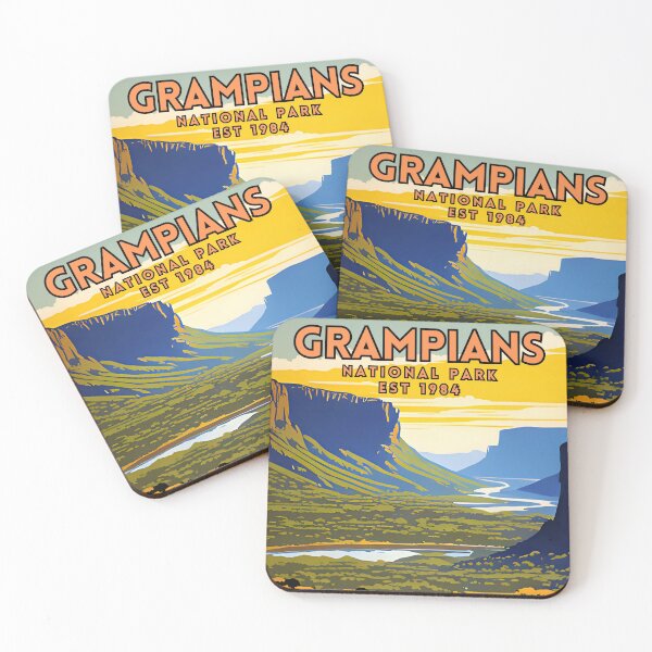 Item preview, Grampians National Park Vintage Travel Poster designed and sold by ZionPosteria.