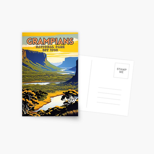 Item preview, Grampians National Park Vintage Travel Poster designed and sold by ZionPosteria.