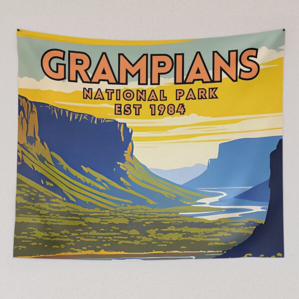 Item preview, Grampians National Park Vintage Travel Poster designed and sold by ZionPosteria.
