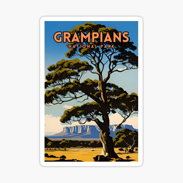 Item preview, Grampians National Park Vintage Travel designed and sold by ZionPosteria.