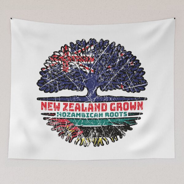 Item preview, Mozambique Mozambican New Zealander New Zealand Tree Roots Flag designed and sold by FlagX.