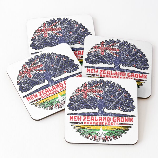 Item preview, Myanmar Burmese New Zealander New Zealand Tree Roots Flag designed and sold by FlagX.