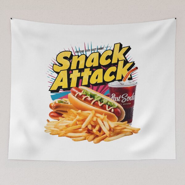 Item preview, "Snack Attack" Vintage fast food Ads designed and sold by OneLastWish.